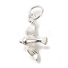 925 Sterling Silver Bird Charms STER-G043-04S-1
