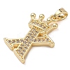 Rack Plating Brass Micro Pave Cubic Zirconia Pendants KK-D535-01X-RS-2