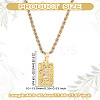 1Pc Brass with Cubic Zirconia Pendants Necklaces NJEW-LP0001-46A-G-2