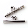 Tarnish Resistant 304 Stainless Steel Toggle Clasps STAS-Q195-85-3