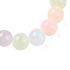 Natural Selenite Round Beaded Stretch Bracelets for Women G-U005-02F-2