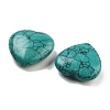 Heart Synthetic Turquoise Palm Stones G-C134-06A-07-2