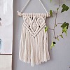 Cotton Cord Macrame Woven Tassel Wall Hanging MAKN-PW0001-015D-1