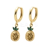 Brass Cubic Zirconia Hoop Earrings EJEW-Q015-02G-3