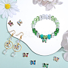 SUNNYCLUE 32Pcs 4 Colors Brass with Glass Charms KK-SC0003-57-4