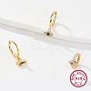 3 Pcs 3 Style Cubic Zirconia Horse Eye Dangle Hoop & Stud Earrings Set EJEW-F317-02G-2