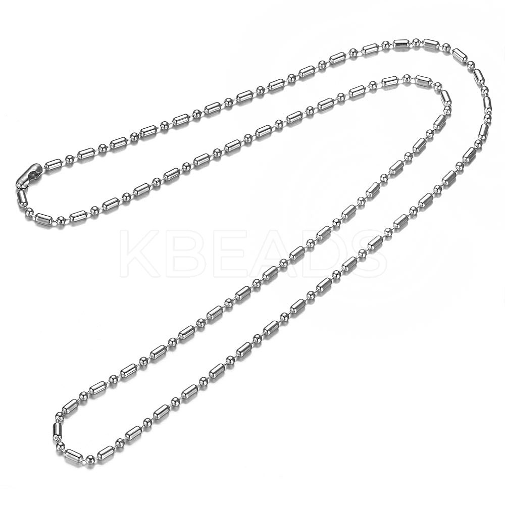 Wholesale 201 Stainless Steel Ball Chain Necklaces - KBeads.com