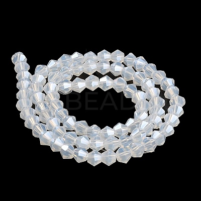 Imitation Jade Electroplate Glass Beads Strands EGLA-F029-J4mm-A05-1