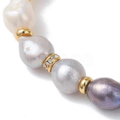 Natural Cultured Freshwater Pearl Beads Stretch Bracelets for Women BJEW-JB13387-1