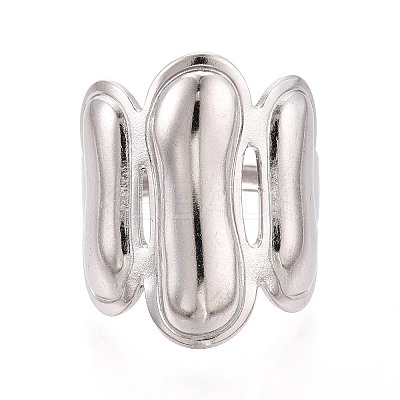 Adjustable 304 Stainless Steel Cuff Rings for Women RJEW-N052-10P-1