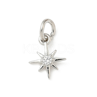 Brass Micro Pave Cubic Zirconia Pendants KK-D386-03P-1