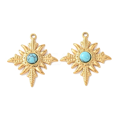 Synthetic Turquoise Pendants LS-STAS-Z177-07G-01-1