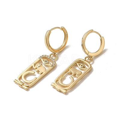 Brass Micro Pave Cubic Zirconia Dangle Earring EJEW-L271-06KCG-02-1