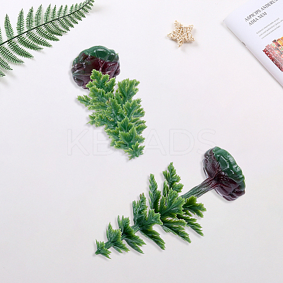 50Pcs Tree Miniature Ornaments AJEW-SP0003-59-1