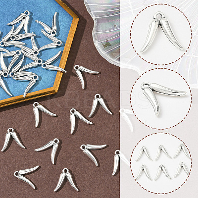 60Pcs Tibetan Style Alloy Pendants FIND-SC0019-36AS-1