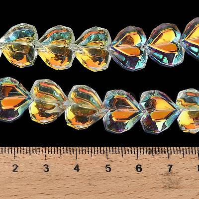 Electroplate Transparent Glass Beads Strands X-EGLA-B012-AB01-1