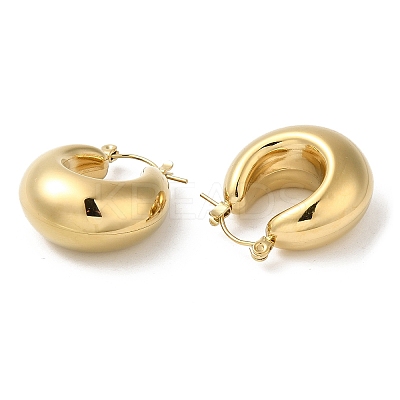 304 Stainless Steel Plain Thick Hoop Earrings EJEW-Z026-09G-1