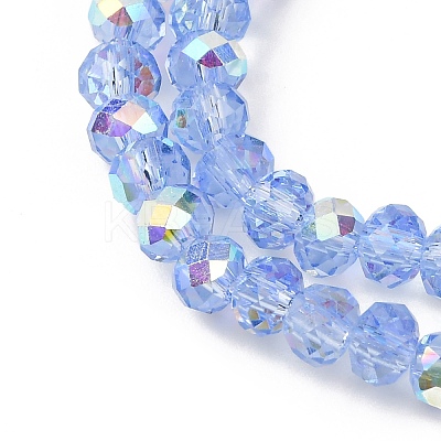 Electroplate Transparent Glass Beads Strands EGLA-A046-01A-20-1