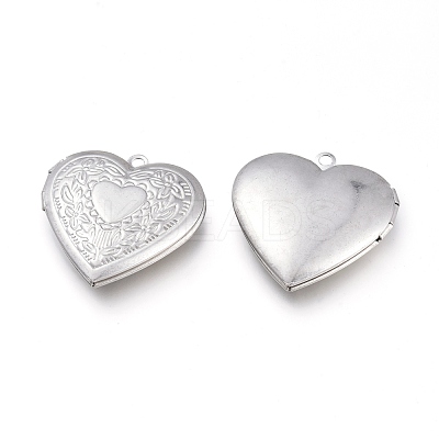 Non-Tarnish 304 Stainless Steel Locket Pendants STAS-K192-14P-1