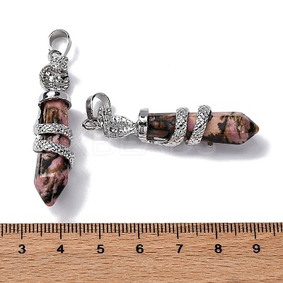 Natural Rhodonite Pendants G-A241-01P-16-1