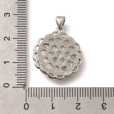 Brass Pave Natural White Shell Carved Cat Pendants KK-Z091-08P-03-1