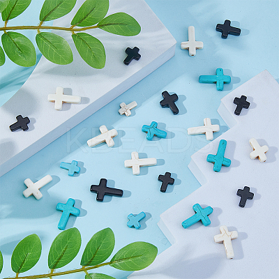 180Pcs 9 Styles Synthetic Turquoise Beads G-FI0001-22-1