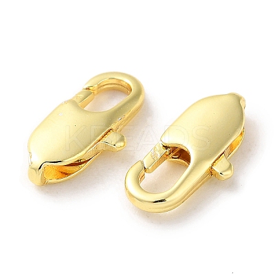 Rack Plating Brass Lobster Claw Clasps KK-F090-23G-01-1