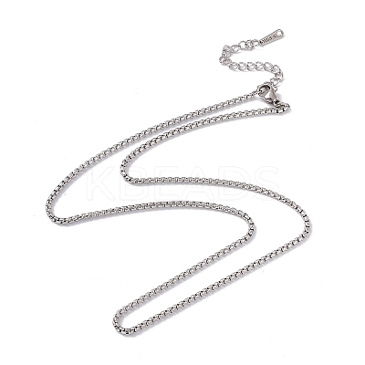 Non-Tarnish 201 Stainless Steel Box Chain Necklace for Men Women LS-NJEW-P268-A28-1X5-1