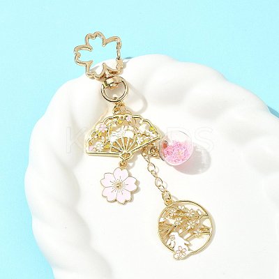 Alloy Enamel Pendant Keychains HJEW-FS00052-03-1