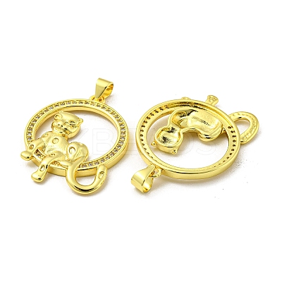 Real 18K Gold Plated Brass Pendants KK-L209-027G-1