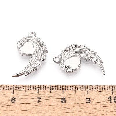 304 Stainless Steel Pendant Cabochon Settings STAS-N114-28P-1