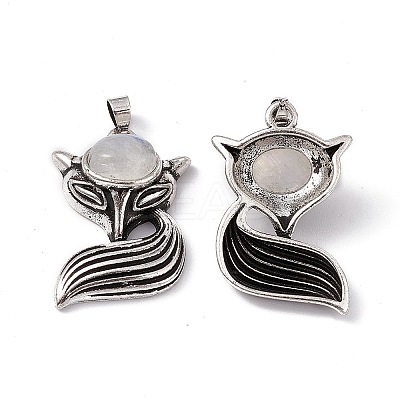 Natural Rainbow Moonstone Pendants KK-A173-02AS-05-1