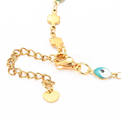 304 Stainless Steel Link Bracelets BJEW-O183-10G-1