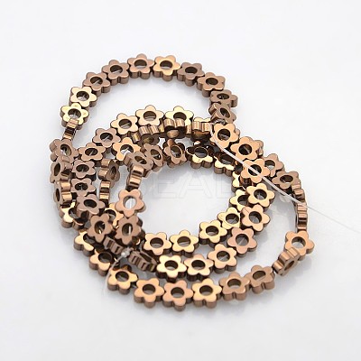 Electroplate Non-magnetic Synthetic Hematite Beads Strands G-J217C-M-1
