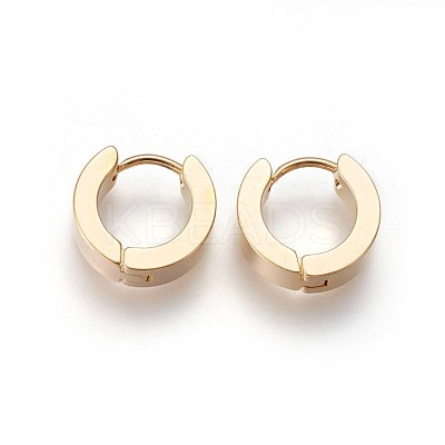 304 Stainless Steel Huggie Hoop Earrings EJEW-O087-09F-1