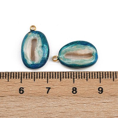 304 Stainless Steel Enamel Pendants STAS-P410-40A-05-1