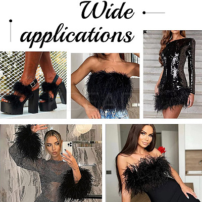 2M Fashion Ostrich Feather Cloth Strand Costume Accessories FIND-GF0004-66A-1