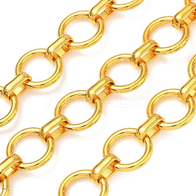 Rack Plating Brass Oval Link Chains CHC-N009-01G-1