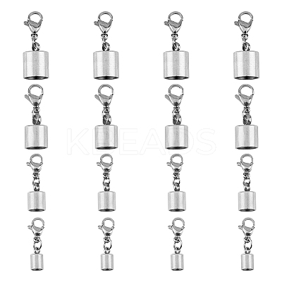 16Pcs 4 Styles 304 Stainless Steel Lobster Claw Clasps FIND-FH0006-21-1
