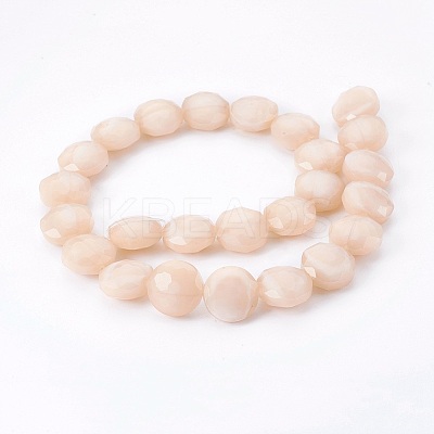 Pearl Luster Plated Glass Bead Strands EGLA-E036-PL01-1