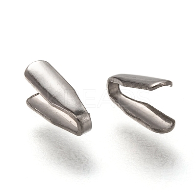 Tarnish Resistant 304 Stainless Steel Folding Crimp Ends X-STAS-G122-09P-A04-1