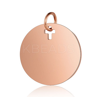Ion Plating(IP) 304 Stainless Steel Pendants STAS-I311-21RG-1