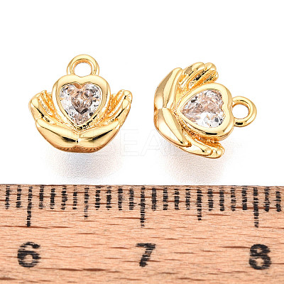 Brass Pave Cubic Zirconia Charms X1-KK-N263-100G-1