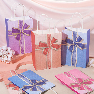 Rectangle Paper Gift Storage Bags with Handle CARB-TAC0003-01-1