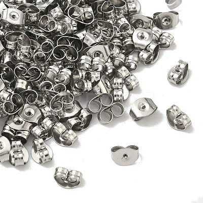 Tarnish Resistant 201 Stainless Steel Ear Nuts STAS-S028-11-1