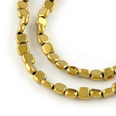 Electroplated Non-magnetic Synthetic Hematite Beads Strands G-R259-51G-1