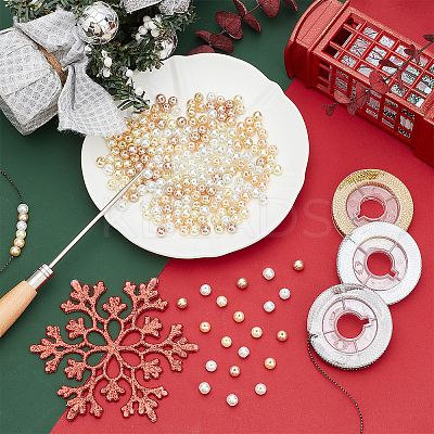 DIY Imitation Pearl Bracelet Necklace Making Kit DIY-PH0009-35-1