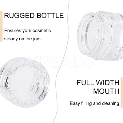 Glass Portable Cream Jar MRMJ-WH0001-15-1