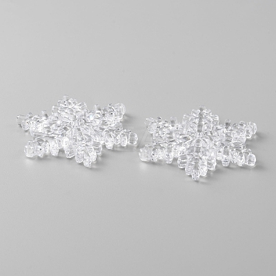 Transparent Acrylic Connector Charms TACR-WH0001-74C-1