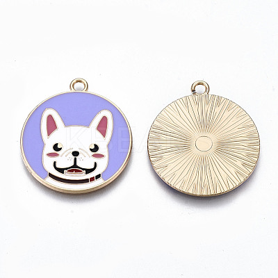 Eco-Friendly Alloy Enamel Pendants X-ENAM-Q437-055-NR-1